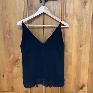 Black chiffon tank